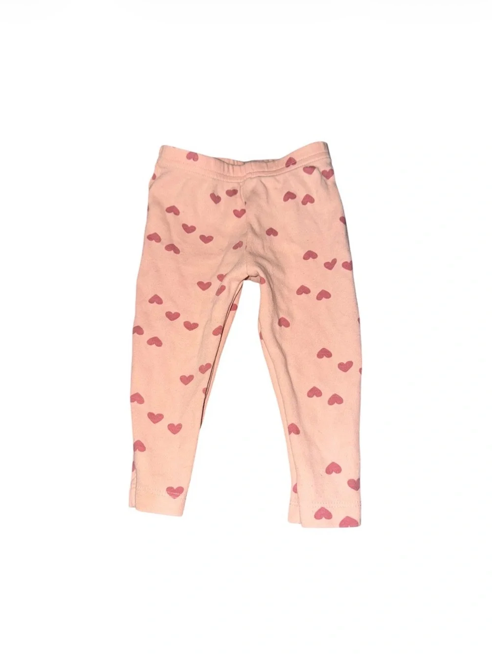 Carter's Light Pink Leggings with Rose Heart Print 100% Cotton